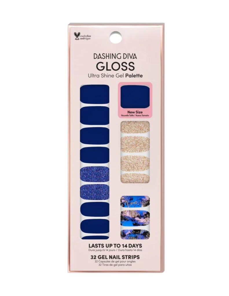 Dashing Diva Gloss Nail Strips - Blue Vixon