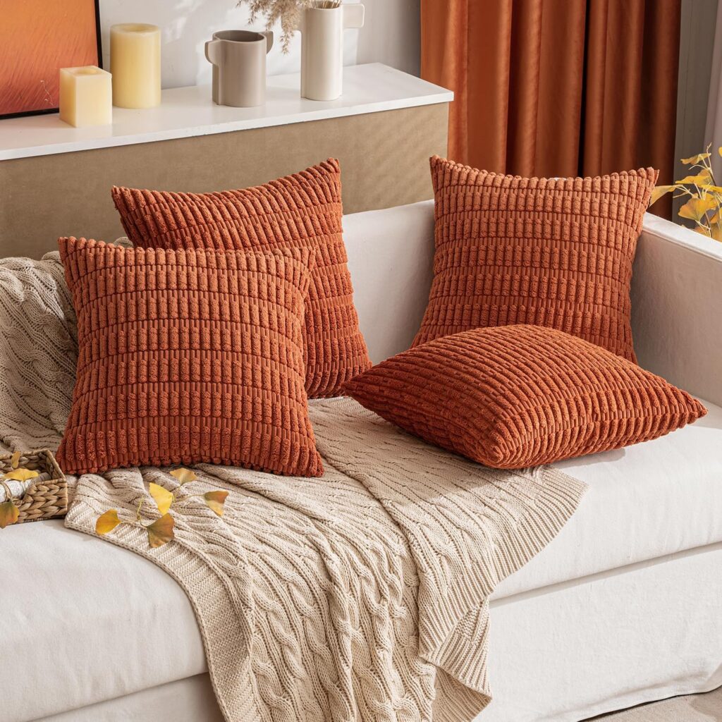 Corduroy Decorative Throw Pillow Covers