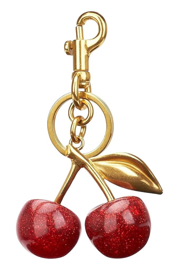 Crizaor Cherry Bag Charm Purse Charms Keychain