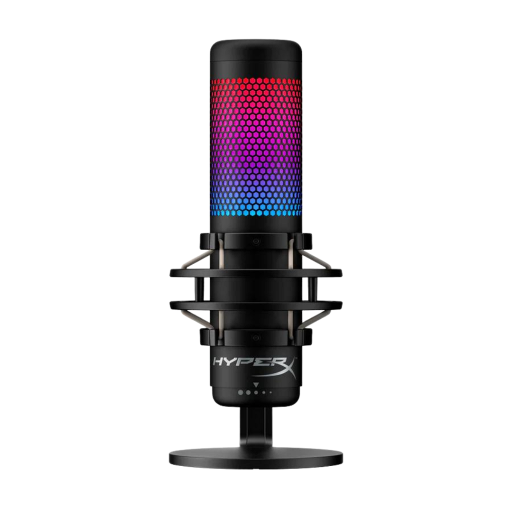 HyperX QuadCast S RGB USB Condenser Microphone with Shock Mount for Gaming, Streaming, Podcasts