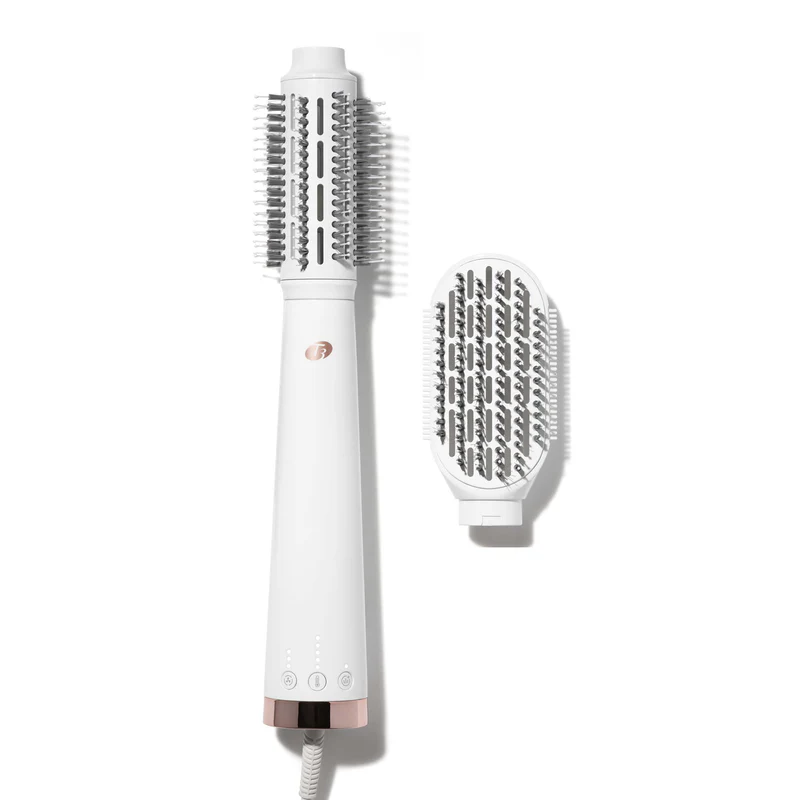 T3 AireBrush Duo Interchangeable Hot Air Blow Dry Brush with Two Attachments